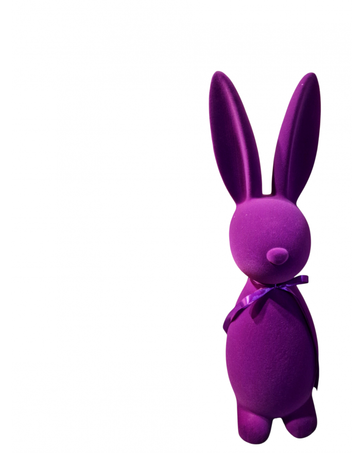 ZAJĄC KRÓLIK FLOKOWANY / WELUR model IIIb - fioletowy