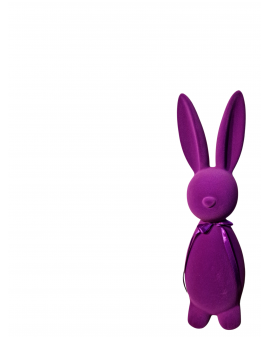 ZAJĄC KRÓLIK FLOKOWANY / WELUR model IIIc - fioletowy