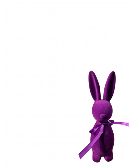 ZAJĄC KRÓLIK FLOKOWANY / WELUR model IIId - fioletowy