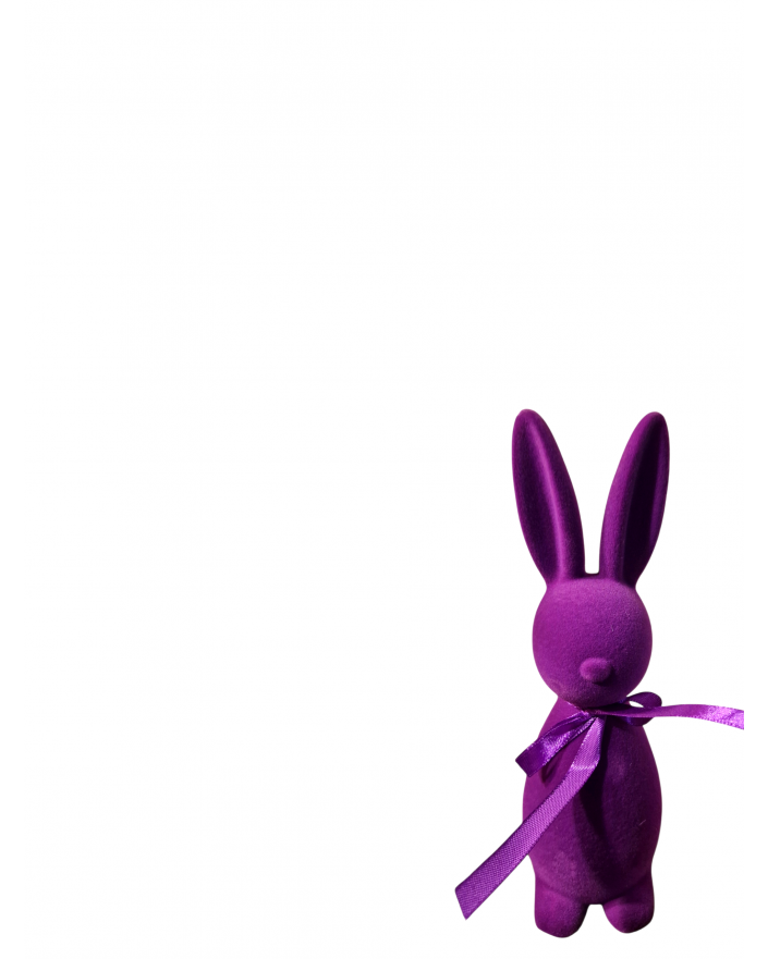 ZAJĄC KRÓLIK FLOKOWANY / WELUR model IIId - fioletowy