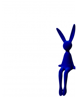 ZAJĄC KRÓLIK FLOKOWANY / WELUR model Xb - chabrowy