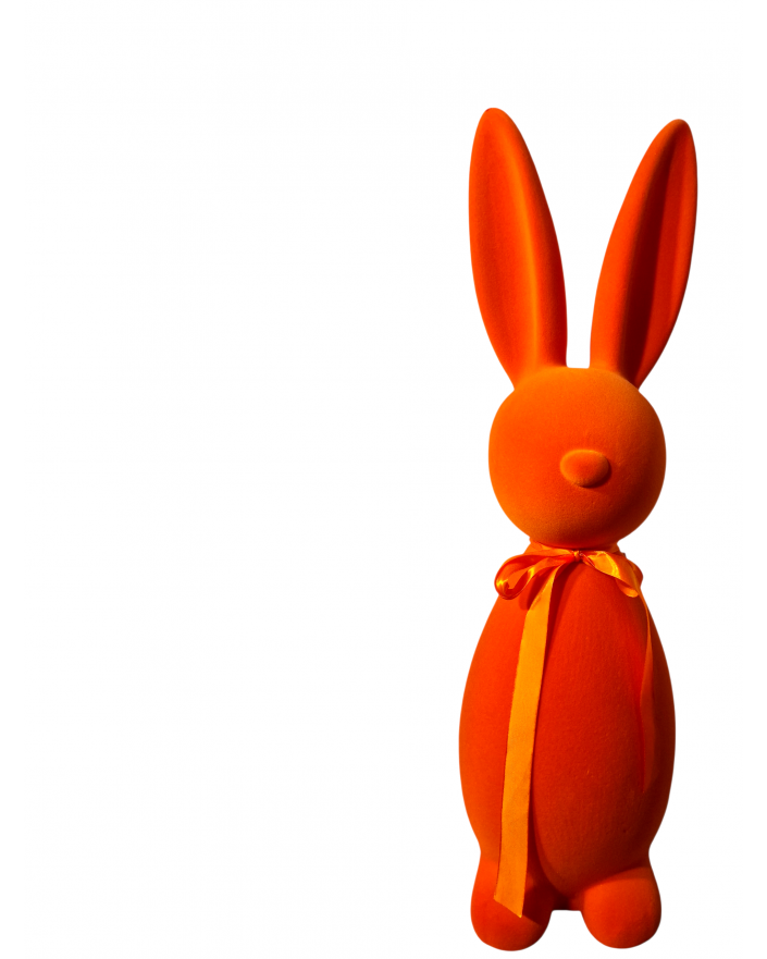 ZAJĄC KRÓLIK FLOKOWANY / WELUR model IIIa - pomarańczowy