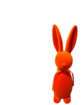 ZAJĄC KRÓLIK FLOKOWANY / WELUR model IIIc - pomarańczowy