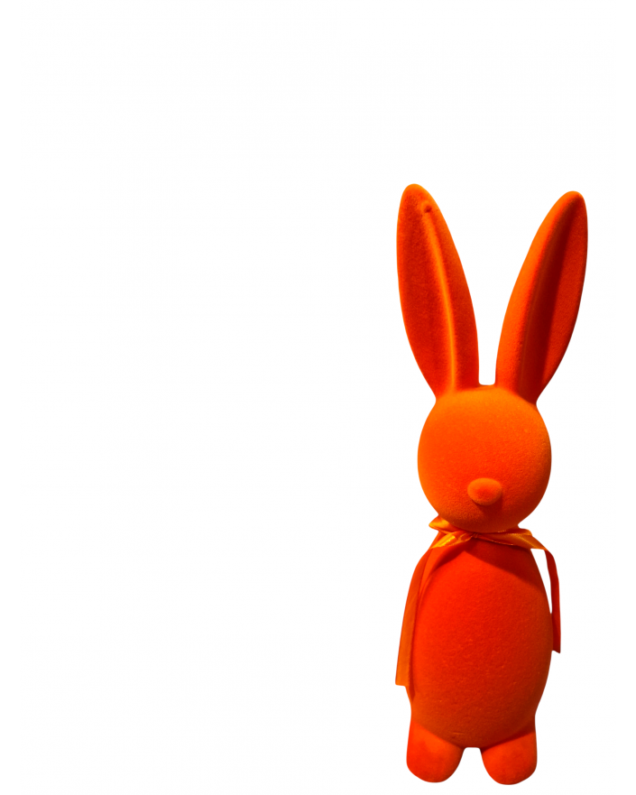 ZAJĄC KRÓLIK FLOKOWANY / WELUR model IIIc - pomarańczowy