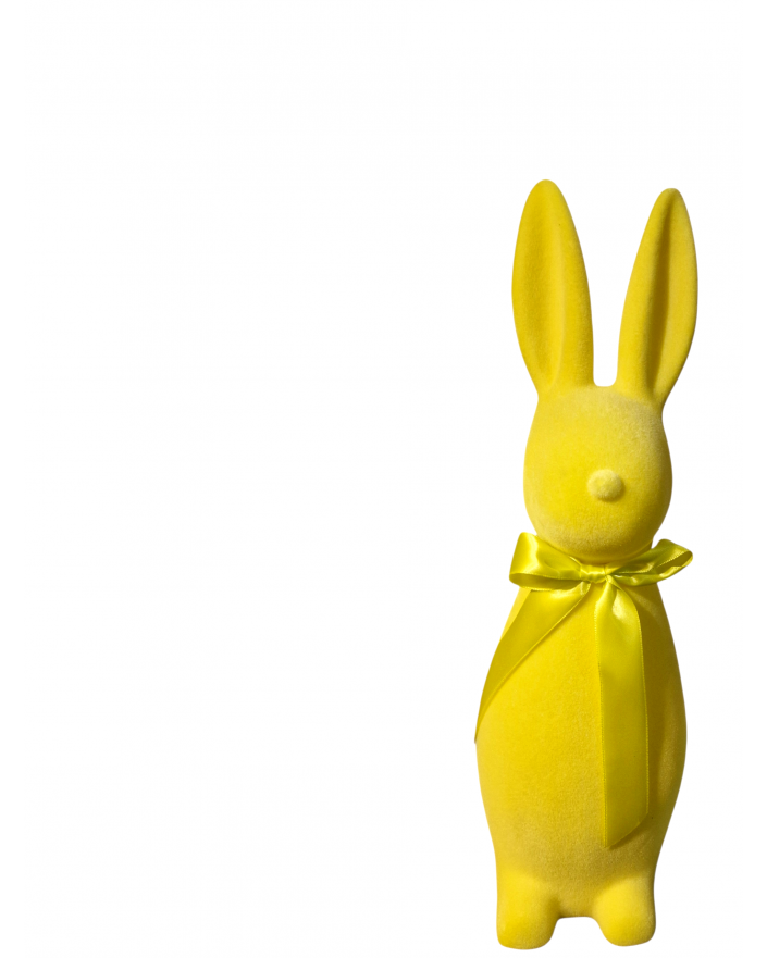 ZAJĄC KRÓLIK FLOKOWANY / WELUR model IIIc - cytrynowy