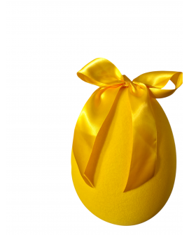 PISANKA JAJKO FLOKOWANE / WELUR model I - żółty