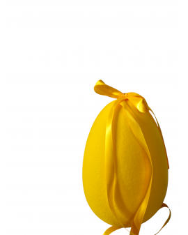 PISANKA JAJKO FLOKOWANE / WELUR model II - żółty