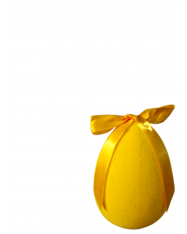 PISANKA JAJKO FLOKOWANE / WELUR model III - żółty