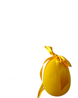 PISANKA JAJKO FLOKOWANE / WELUR model IV - żółty