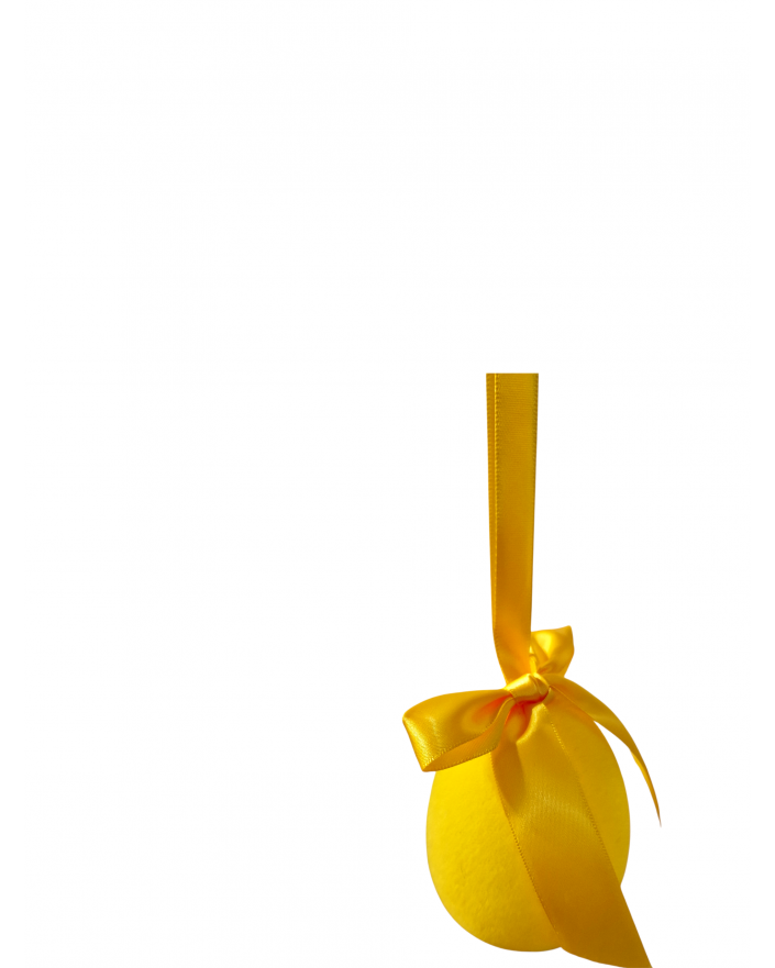 PISANKA JAJKO FLOKOWANE / WELUR model VI - żółty