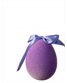 PISANKA JAJKO FLOKOWANE / WELUR model III - fioletowy