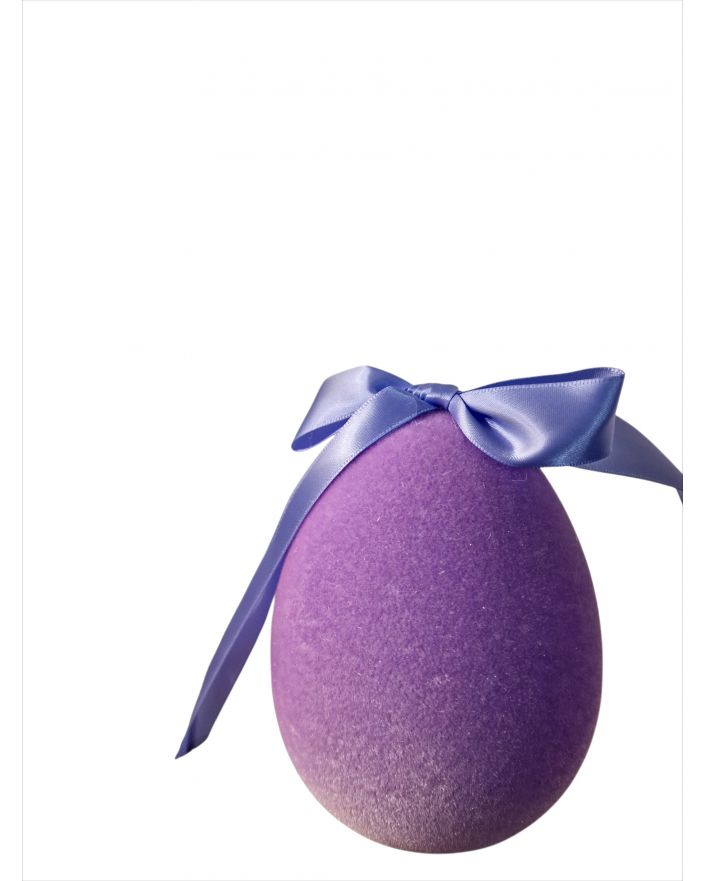 PISANKA JAJKO FLOKOWANE / WELUR model III - fioletowy