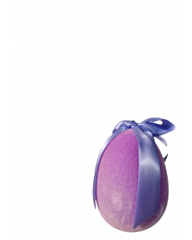 PISANKA JAJKO FLOKOWANE / WELUR model IV - fioletowy