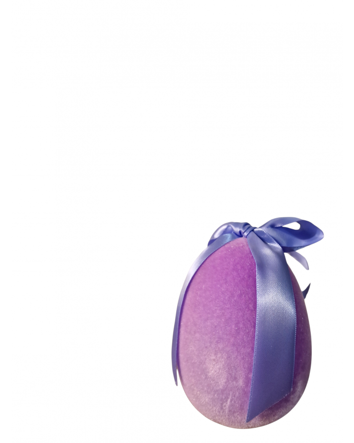 PISANKA JAJKO FLOKOWANE / WELUR model IV - fioletowy