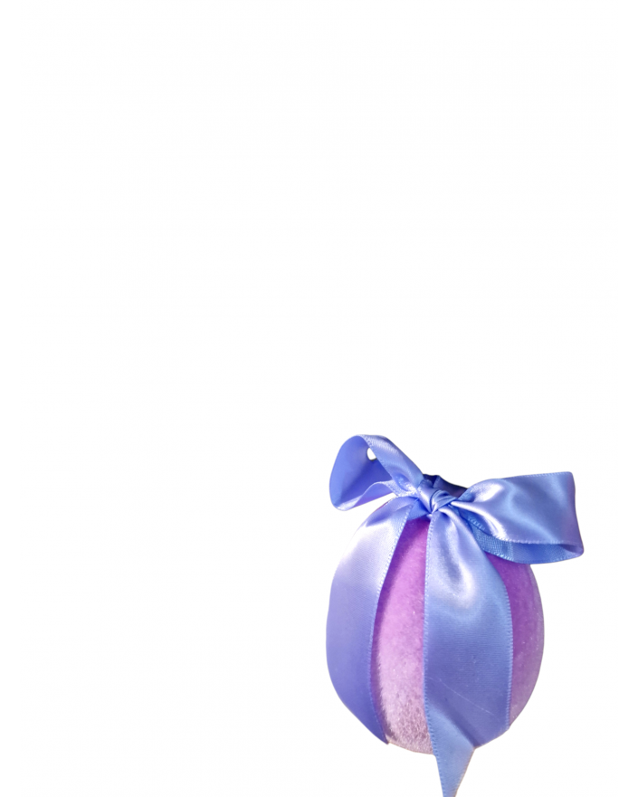 PISANKA JAJKO FLOKOWANE / WELUR model VI - fioletowe