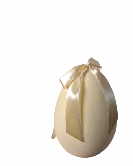 PISANKA JAJKO FLOKOWANE / WELUR model II - kremowy