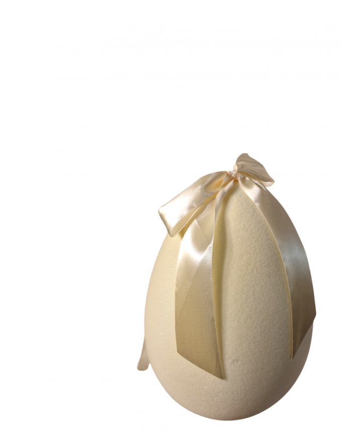 PISANKA JAJKO FLOKOWANE / WELUR model II - kremowy