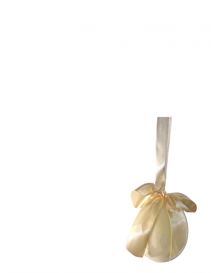 PISANKA JAJKO FLOKOWANE / WELUR model VI - kremowy