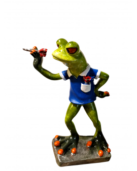 FIGURA CERAMICZNA - ŻABA / ŻABKA grająca w lotki model II