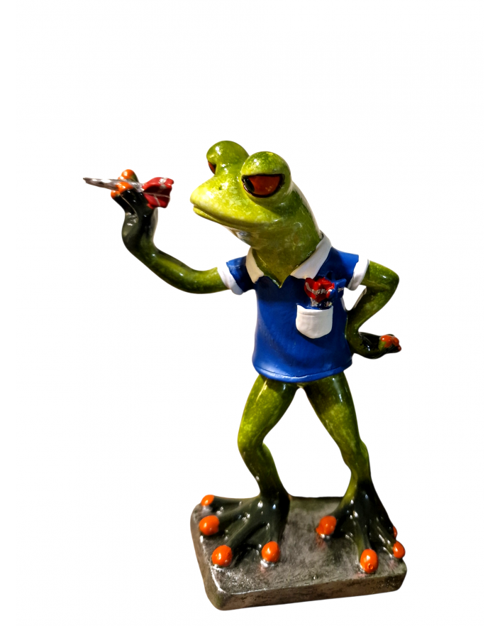 FIGURA CERAMICZNA - ŻABA / ŻABKA grająca w lotki model II