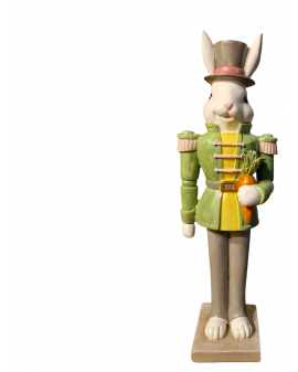 ZAJĄC / KRÓLIK WIELKANOCNY ŻOŁNIERZ Z MERCHEWKĄ model II