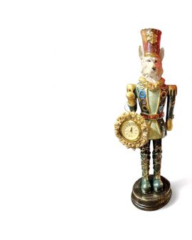 FIGURA OZDOBNA - LIS Z ZEGAREM model I