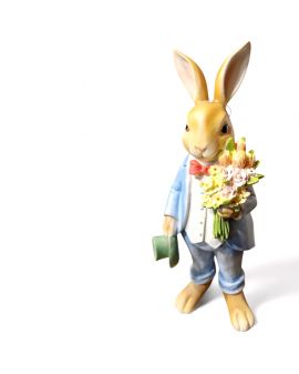 ZAJĄC / KRÓLIK WIELKANOCNY z kwiatami model III
