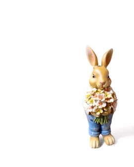 ZAJĄC / KRÓLIK WIELKANOCNY z kwiatami model IV