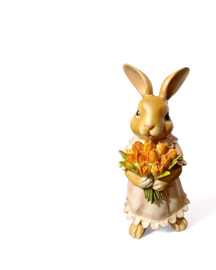 ZAJĄC / KRÓLIK WIELKANOCNY z kwiatami model V