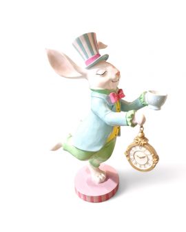 ZAJĄC / KRÓLIK WIELKANOCNY z filiżanką i zegarem model I