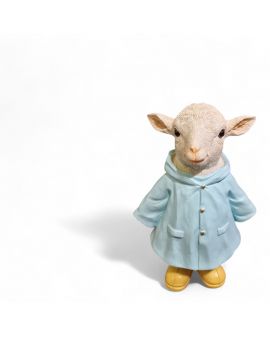 FIGURA WIELKANOCNA - OWCA OWIECZKA W PŁASZCZU I KLOSZACH