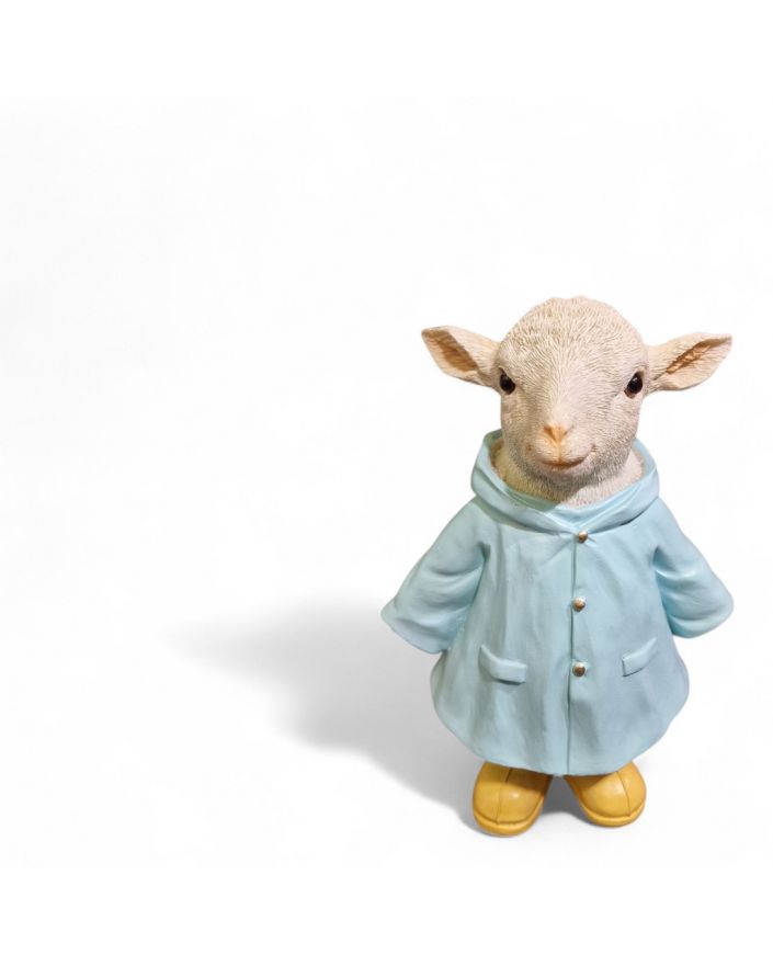 FIGURA WIELKANOCNA - OWCA OWIECZKA W PŁASZCZU I KLOSZACH