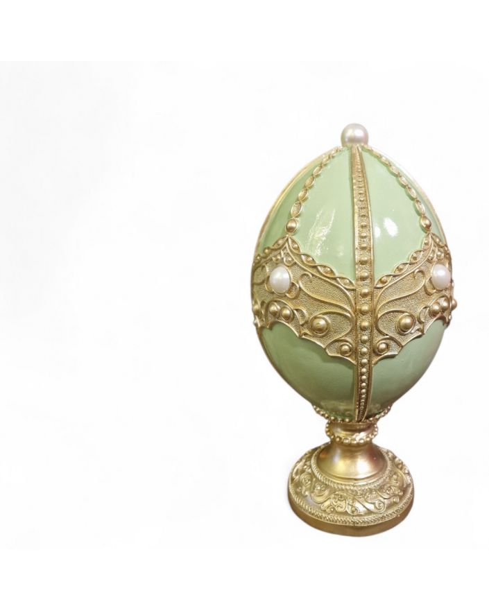 FIGURA WIELKANOCNA - ELEGANCKIE JAJKO PISANKA model I zieleń