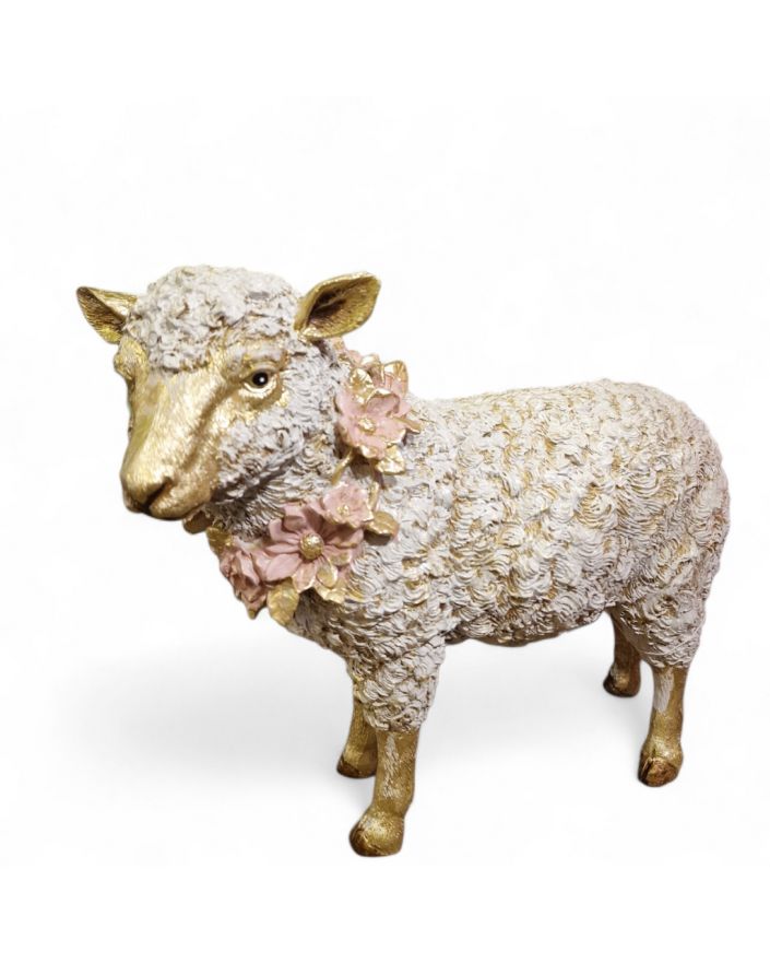 FIGURA WIELKANOCNA - OWCA OWIECZKA Z KWIATAMI model I