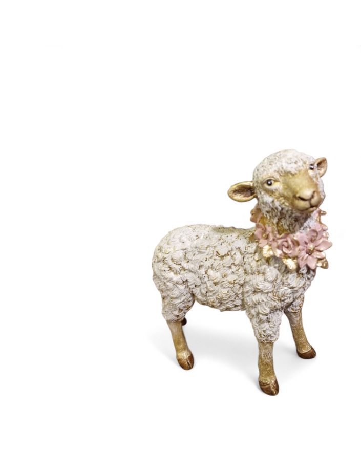 FIGURA WIELKANOCNA - OWCA OWIECZKA Z KWIATAMI model II