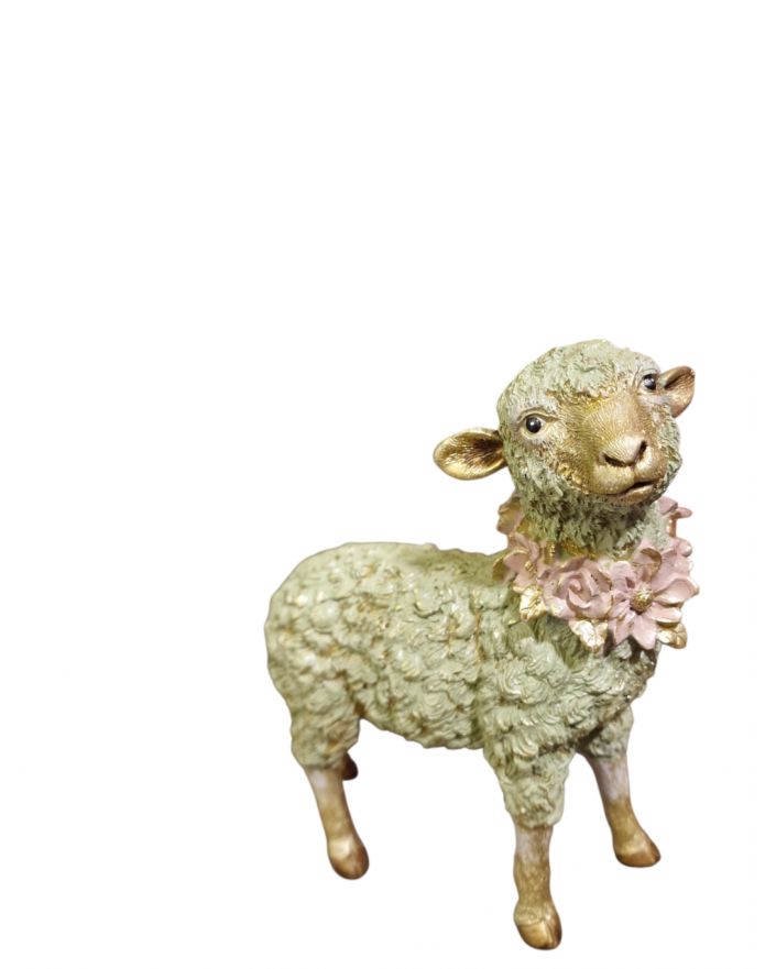 FIGURA WIELKANOCNA - OWCA OWIECZKA Z KWIATAMI model IIa