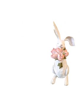 ZAJĄC / KRÓLIK WIELKANOCNY z kwiatami model VI