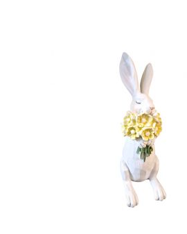 ZAJĄC / KRÓLIK WIELKANOCNY z kwiatami model VIIa