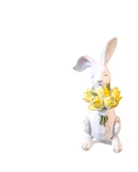 ZAJĄC / KRÓLIK WIELKANOCNY z kwiatami model VIa