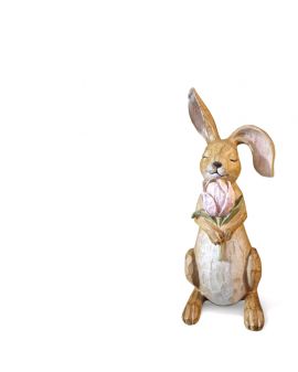 ZAJĄC / KRÓLIK WIELKANOCNY Z TULIPANEM model II