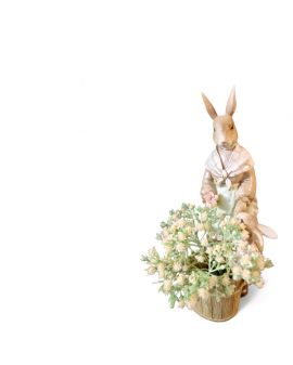 ZAJĄC / KRÓLIK WIELKANOCNY z kwiatami model VIIIa