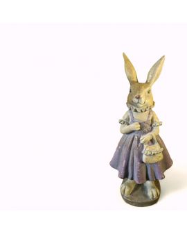 MAŁY ZAJĄC / KRÓLIK WIELKANOCNY W SUKIENCE Z TOREBKĄ model III