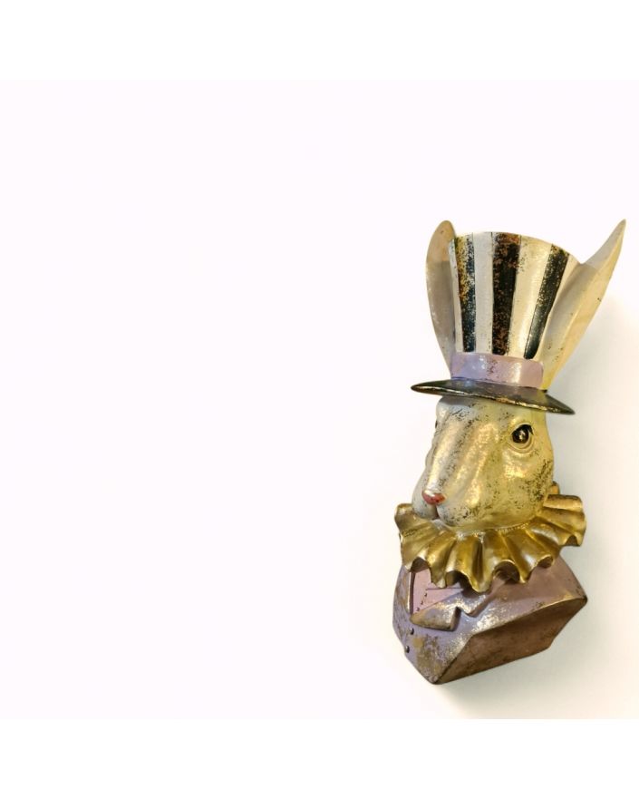 FIGURKA WIELKANOCNA - POPIERSIE KRÓLIKA ZAJĄCA W CYLINDRZE