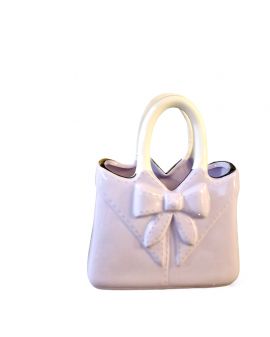 WAZON W KSZTAŁCIE TOREKI Z KOKARDĄ model I liliowy