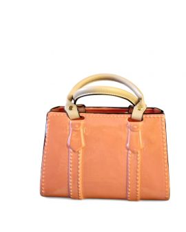 WAZON W KSZTAŁCIE TOREKI ZE SKÓRZANYMI USZAMI model IV różowy