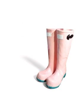 WAZON KALOSZE model I różowo-turkusowe