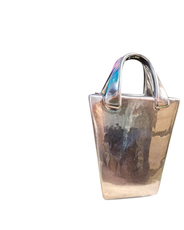 WAZON W KSZTAŁCIE TOREKI model V srebrna brokatowa