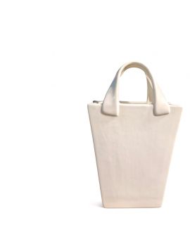 WAZON W KSZTAŁCIE TOREKI model V biała brokatowa