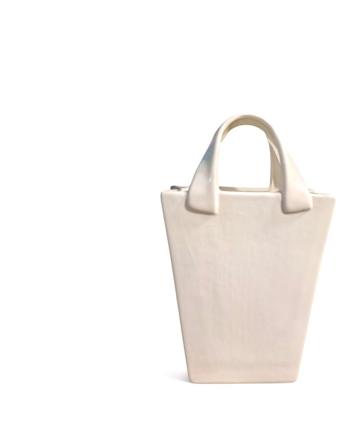 WAZON W KSZTAŁCIE TOREKI model V biała brokatowa