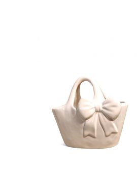 WAZON W KSZTAŁCIE TOREKI model VII szara z kokardą